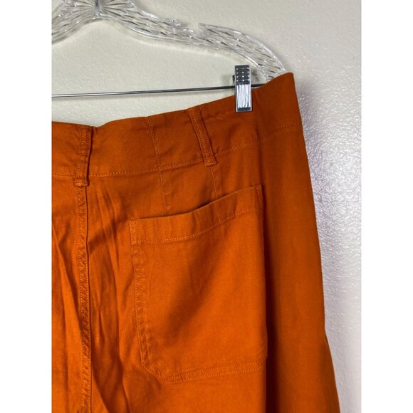 Anthropologie Orange Wide Leg Pants - Picture 13 of 16